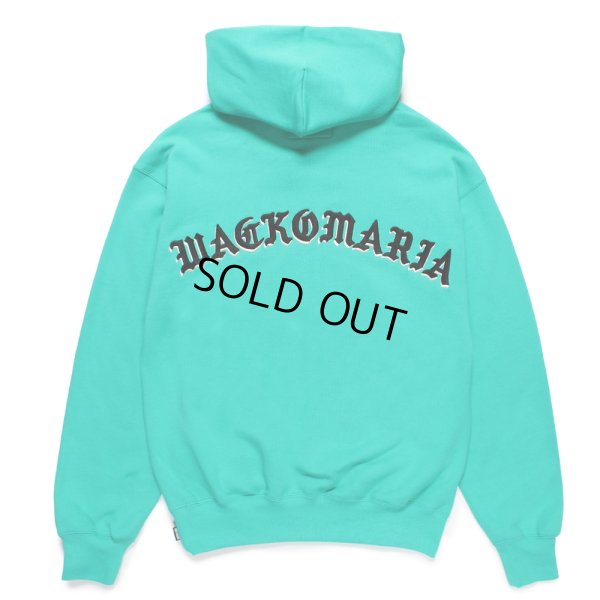 画像2: WACKO MARIA/MIDDLE WEIGHT HOODED SWEAT SHIRT（TURQUOISE）［プルオーバーパーカー-24秋冬］