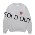 WACKO MARIA/MIDDLE WEIGHT SWEAT SHIRT（GRAY）［クルーネックスウェット-24秋冬］