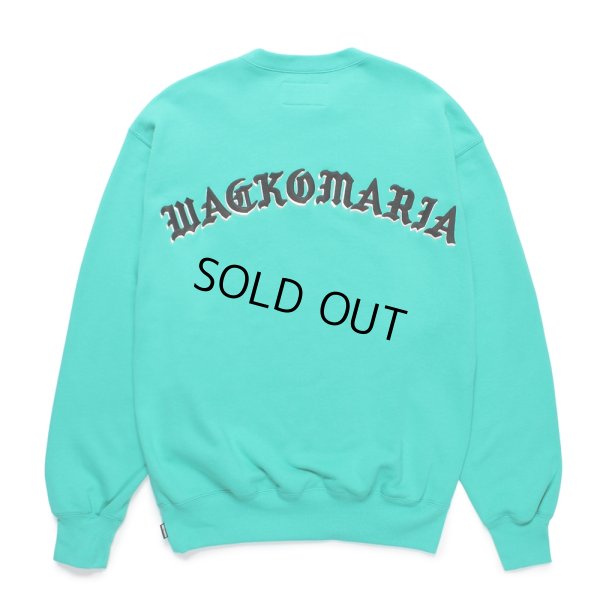 画像2: WACKO MARIA/MIDDLE WEIGHT SWEAT SHIRT（TURQUOISE）［クルーネックスウェット-24秋冬］