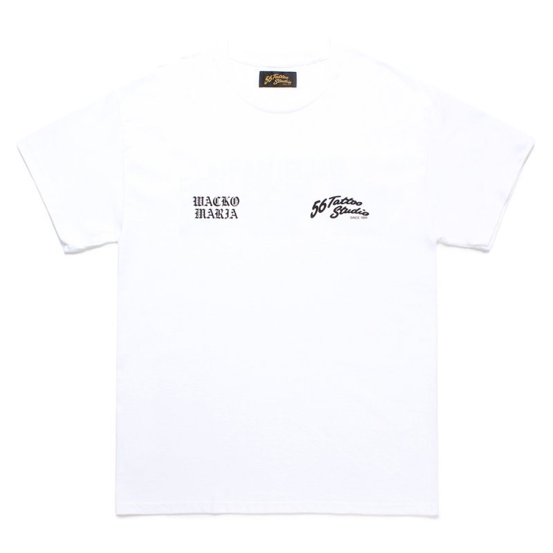画像1: WACKO MARIA/56 TATTOO STUDIO / T-SHIRT（WHITE）［プリントT-24秋冬］