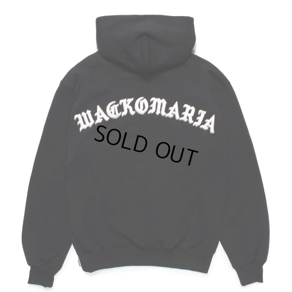 画像2: WACKO MARIA/MIDDLE WEIGHT HOODED SWEAT SHIRT（BLACK）［プルオーバーパーカー-24秋冬］