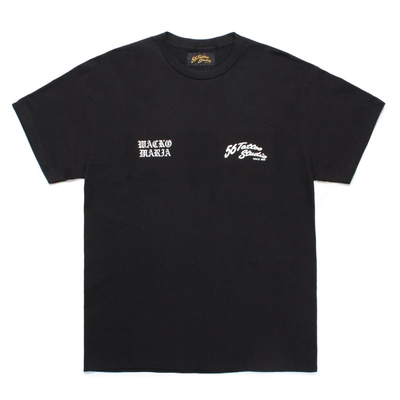 画像1: WACKO MARIA/56 TATTOO STUDIO / T-SHIRT（BLACK）［プリントT-24秋冬］