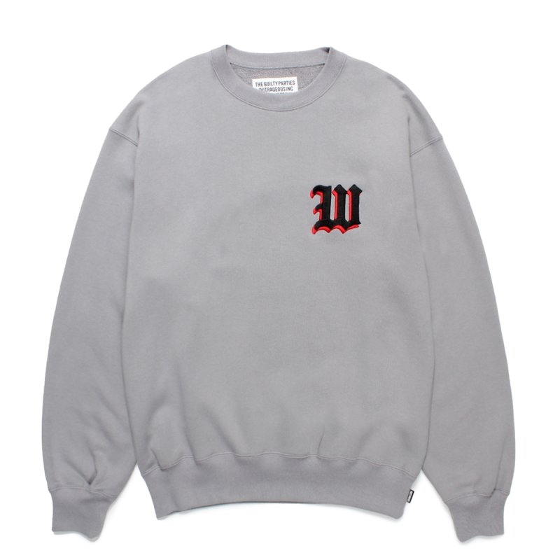 画像1: WACKO MARIA/MIDDLE WEIGHT SWEAT SHIRT（GRAY）［クルーネックスウェット-24秋冬］