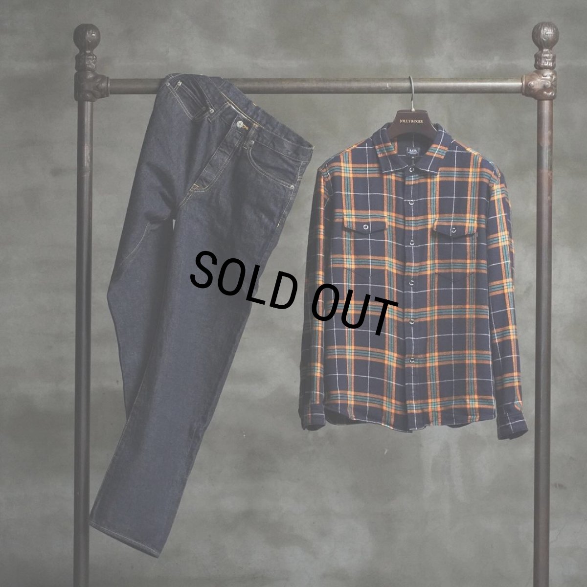 画像9: 【40%OFF】RATS/COTTON FLANNEL NAVY CHECK SHIRT（NAVY CHECK）［フランネルチェックシャツ-24秋冬］ (9)