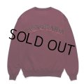 WACKO MARIA/MIDDLE WEIGHT SWEAT SHIRT（BURGUNDY）［クルーネックスウェット-24秋冬］