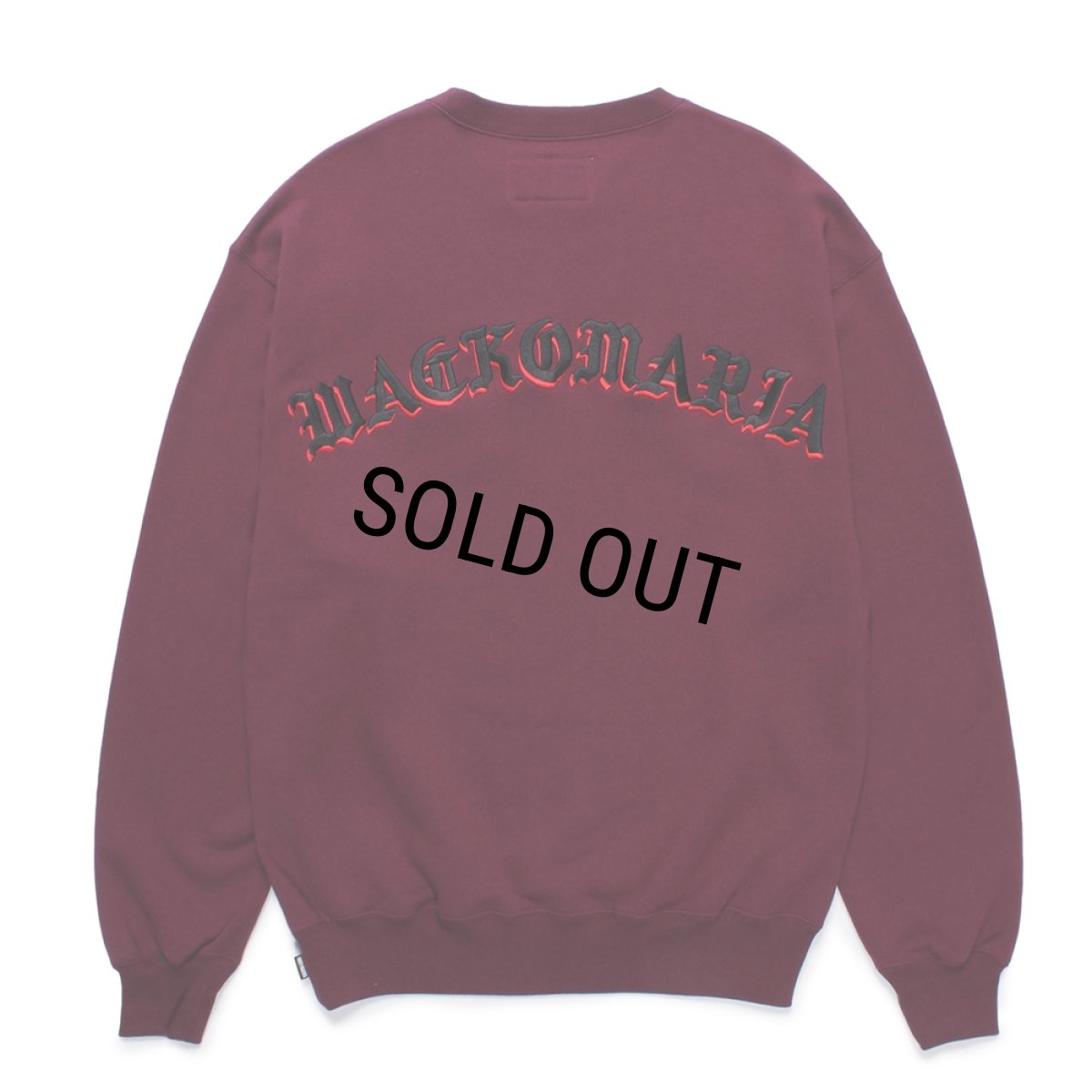 画像1: WACKO MARIA/MIDDLE WEIGHT SWEAT SHIRT（BURGUNDY）［クルーネックスウェット-24秋冬］ (1)