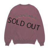WACKO MARIA/MIDDLE WEIGHT SWEAT SHIRT（BURGUNDY）［クルーネックスウェット-24秋冬］
