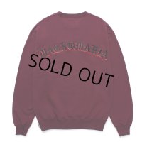 WACKO MARIA/MIDDLE WEIGHT SWEAT SHIRT（BURGUNDY）［クルーネックスウェット-24秋冬］
