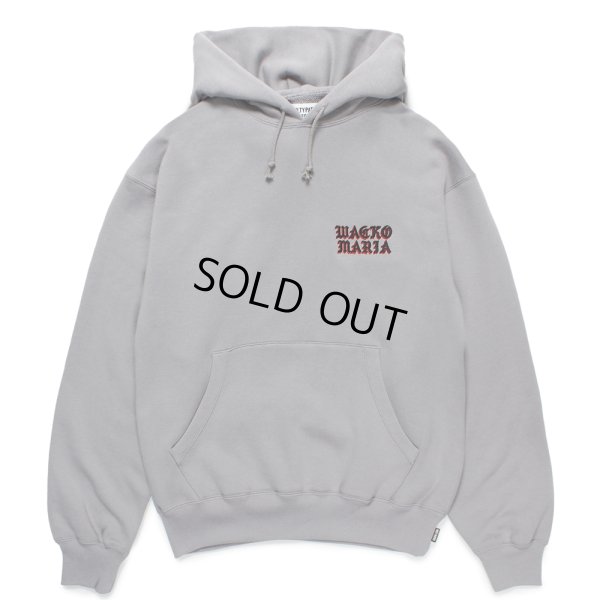 画像1: WACKO MARIA/MIDDLE WEIGHT HOODED SWEAT SHIRT（GRAY）［プルオーバーパーカー-24秋冬］