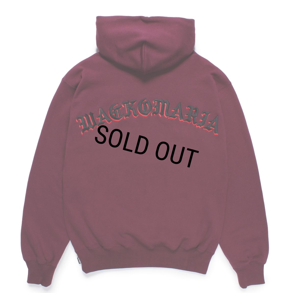 画像1: WACKO MARIA/MIDDLE WEIGHT HOODED SWEAT SHIRT（BURGUNDY）［プルオーバーパーカー-24秋冬］ (1)
