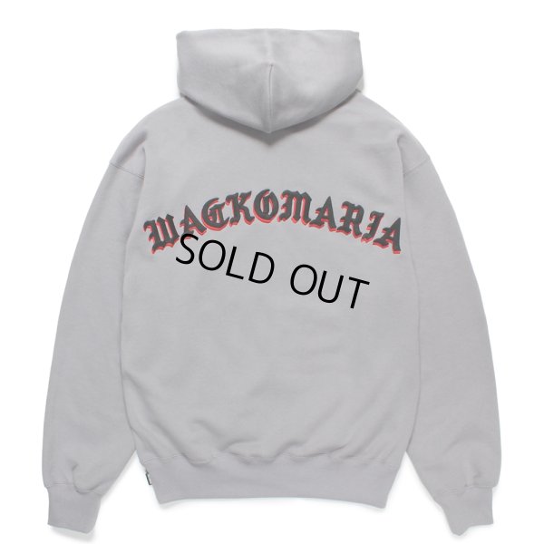 画像2: WACKO MARIA/MIDDLE WEIGHT HOODED SWEAT SHIRT（GRAY）［プルオーバーパーカー-24秋冬］