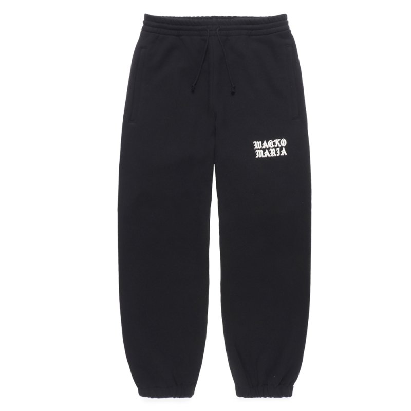 画像1: WACKO MARIA/MIDDLE WEIGHT SWEAT PANTS（BLACK）［スウェットパンツ-24秋冬］