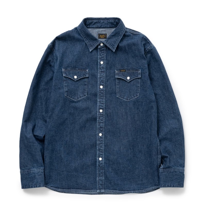 画像1: 【30%OFF】RATS/DENIM SHIRT（INDIGO）［デニムシャツ-24秋冬］
