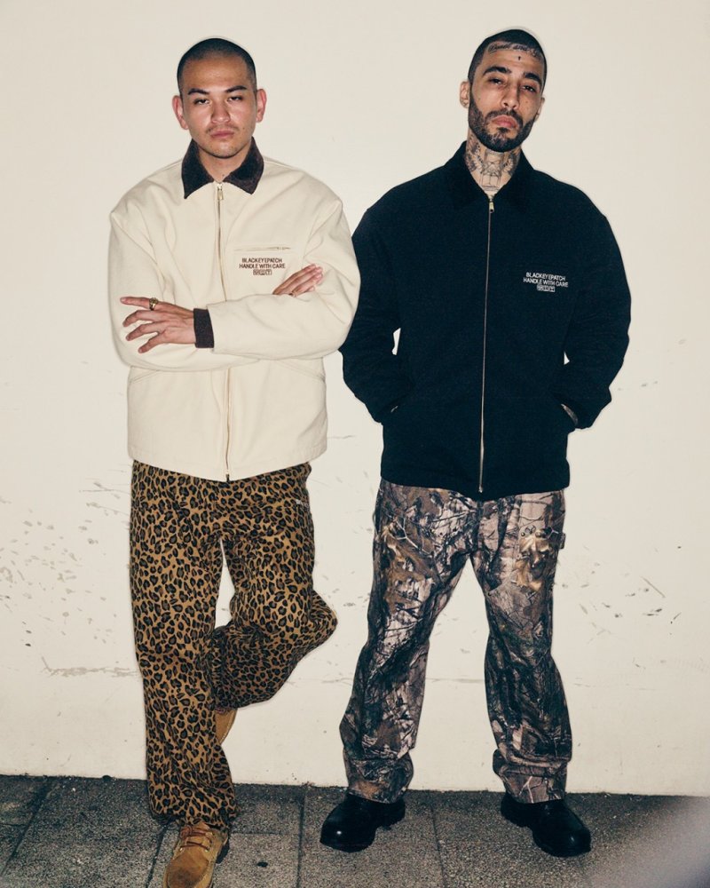 画像3: BlackEyePatch/HWC LABEL EMBROIDERED DUCK JACKET(BLACK)