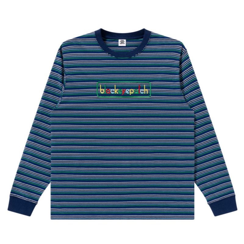 画像1: BlackEyePatch/MULTICOLOR LOGO STRIPED L/S TEE(MULTI)