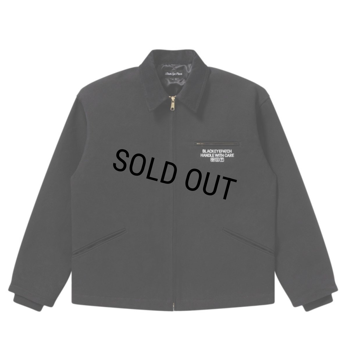 画像2: BlackEyePatch/HWC LABEL EMBROIDERED DUCK JACKET(BLACK) (2)