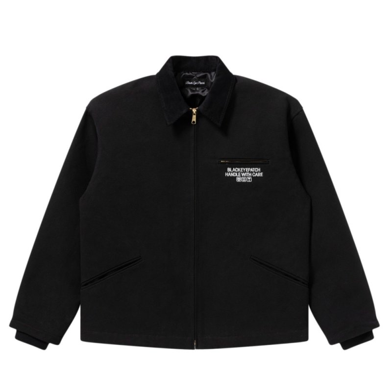 画像1: BlackEyePatch/HWC LABEL EMBROIDERED DUCK JACKET(BLACK)