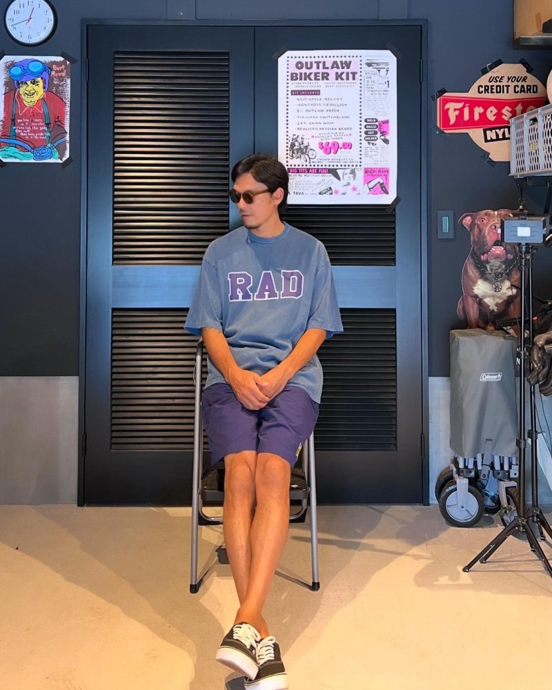 画像3: ROUGH AND RUGGED/RAD TEE（NAVY）［ピグメントT-24秋冬］