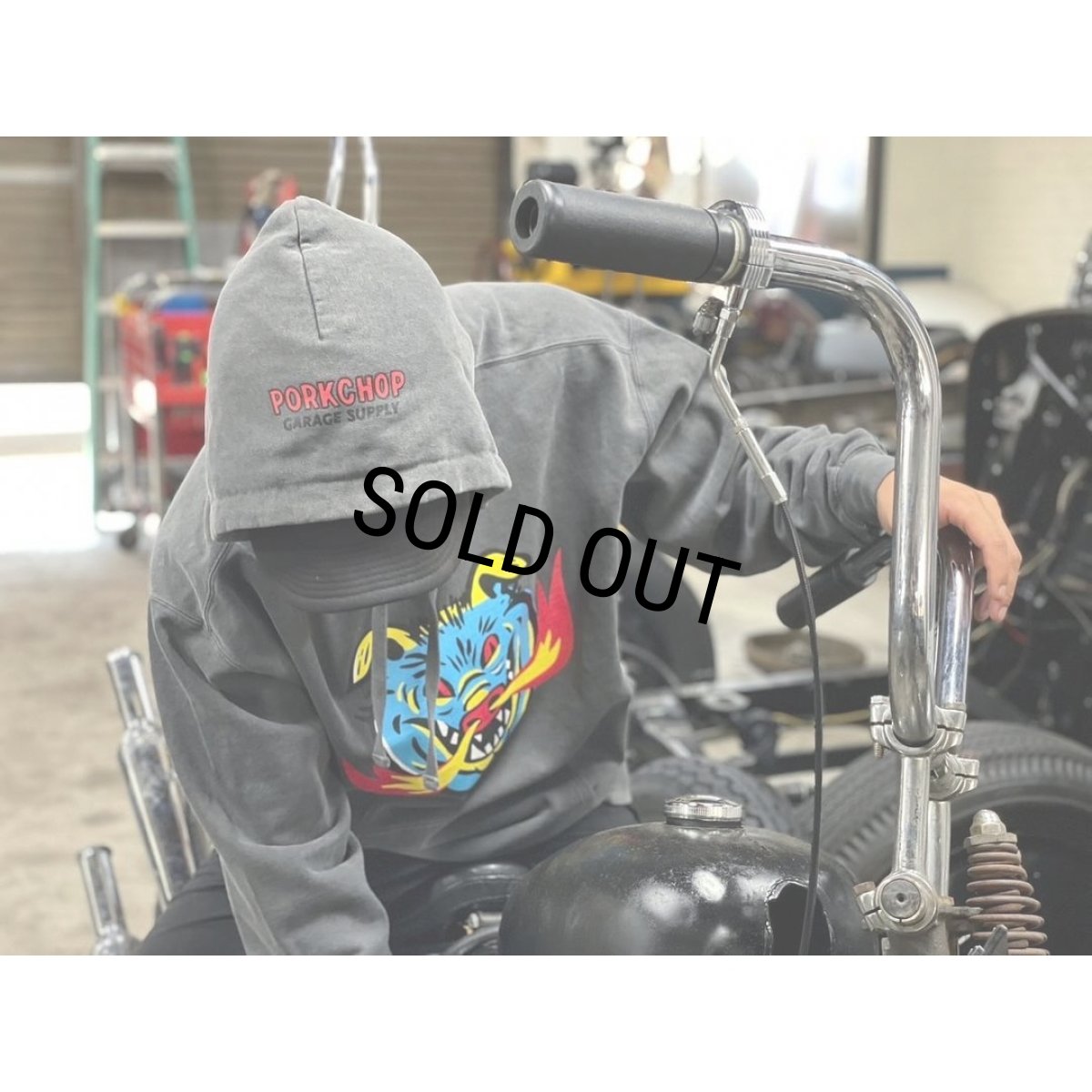 画像7: PORKCHOP/MASA SCULP HOODIE A（ASH BLACK）［プルオーバーパーカー-24秋冬］ (7)