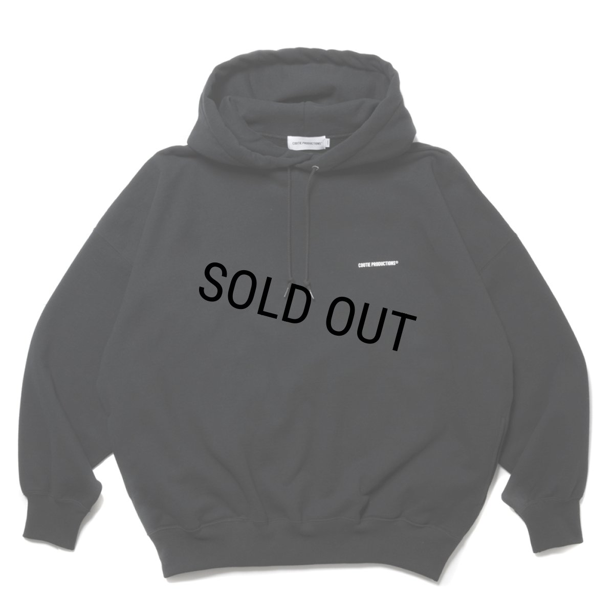 画像1: COOTIE PRODUCTIONS/Open End Yarn Plain Sweat Hoodie（Black）［スウェットフーディー-24秋冬］ (1)