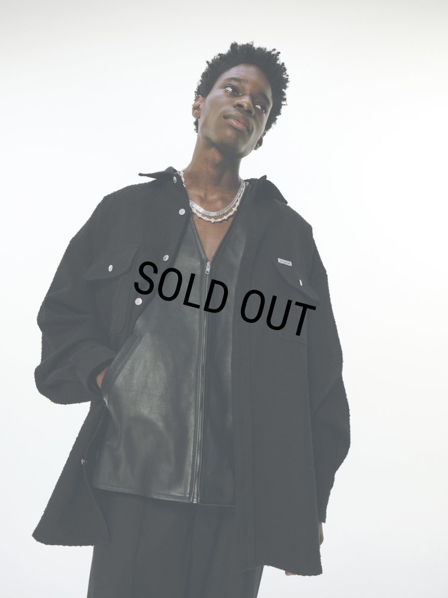 画像7: COOTIE PRODUCTIONS/Needle Punch Twill CPO Jacket（Black）［ニードルパンチツイルCPO JKT-24秋冬］ (7)