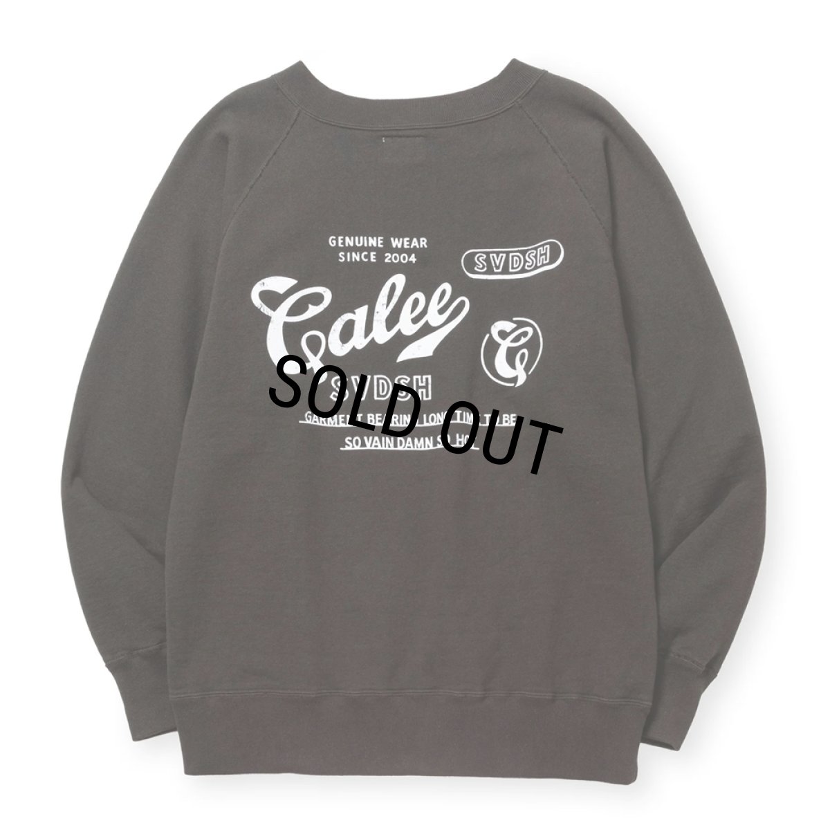 画像1: 【40％OFF】CALEE/60'S LOOP WHEEL RAGLAN CREW NECK SW（VINTAGE BLACK）［クルーネックスウェット-24秋冬］ (1)