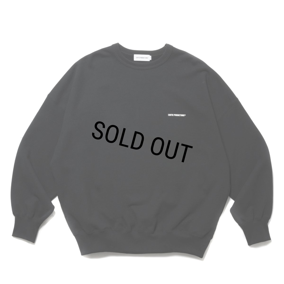 画像1: COOTIE PRODUCTIONS/Open End Yarn Plain Sweat Crew（Black）［スウェットクルー-24秋冬］ (1)