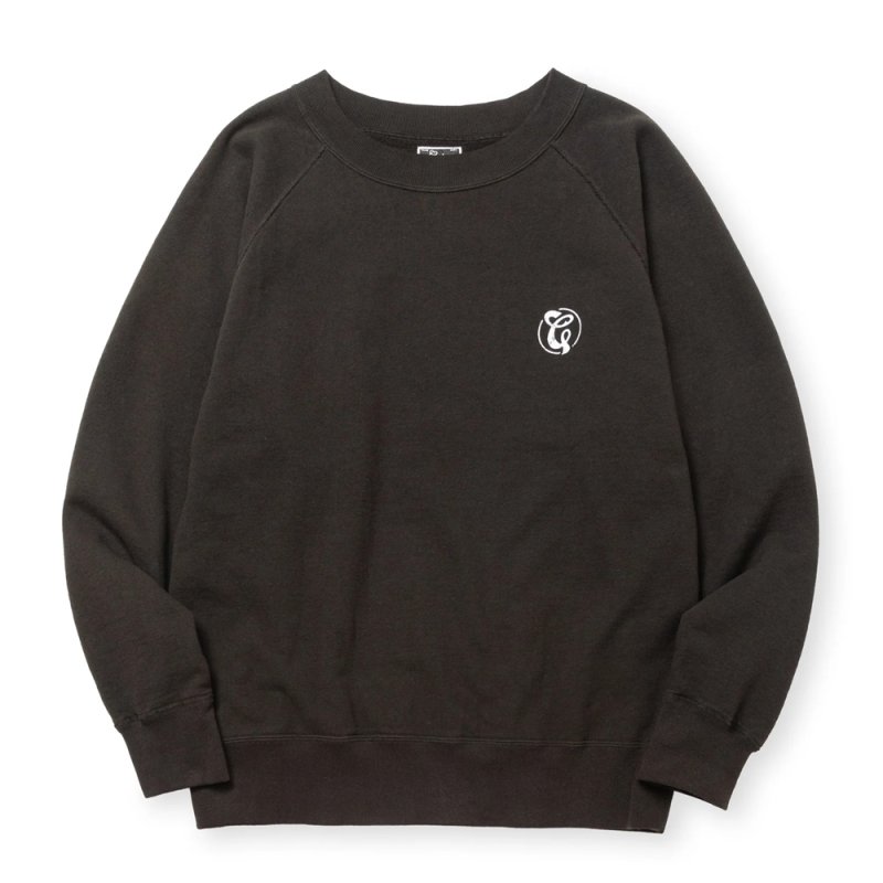 画像1: 【30％OFF】CALEE/60'S LOOP WHEEL RAGLAN CREW NECK SW（VINTAGE BLACK）［クルーネックスウェット-24秋冬］