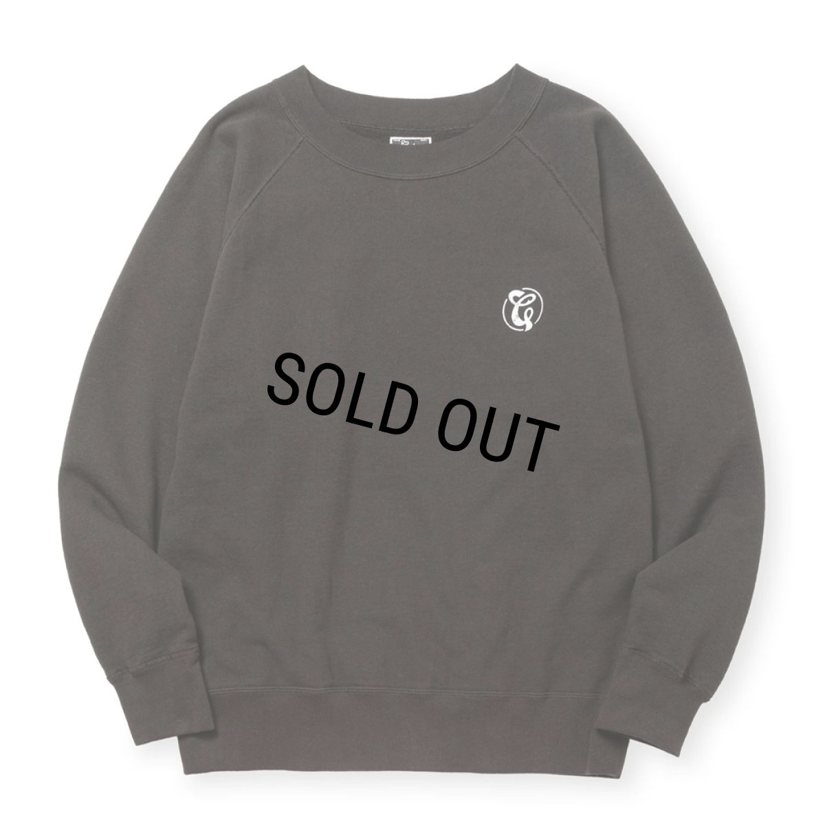 画像2: 【40％OFF】CALEE/60'S LOOP WHEEL RAGLAN CREW NECK SW（VINTAGE BLACK）［クルーネックスウェット-24秋冬］ (2)