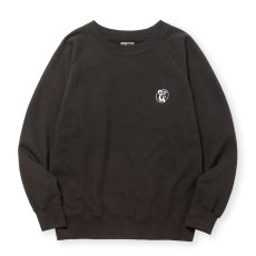 画像2: 【30％OFF】CALEE/60'S LOOP WHEEL RAGLAN CREW NECK SW（VINTAGE BLACK）［クルーネックスウェット-24秋冬］ (2)