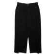 画像1: COOTIE PRODUCTIONS/Needle Punch Twill 1 Tuck Trousers（Black）［ニードルパンチツイルワンタックトラウザース-24秋冬］ (1)