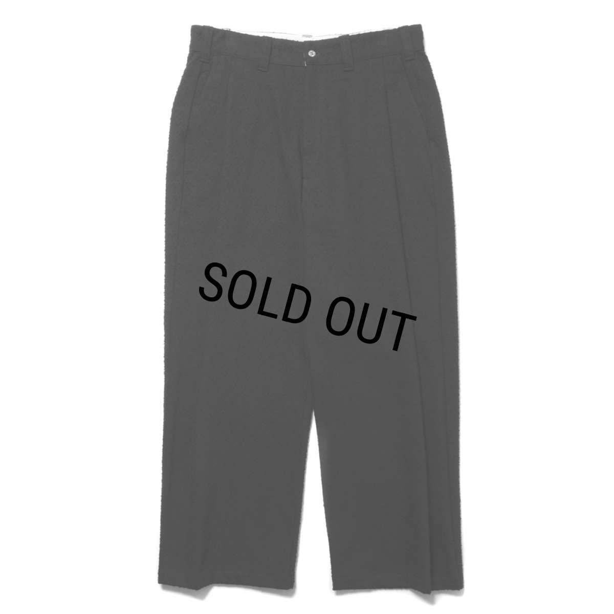 画像1: COOTIE PRODUCTIONS/Needle Punch Twill 1 Tuck Trousers（Black）［ニードルパンチツイルワンタックトラウザース-24秋冬］ (1)