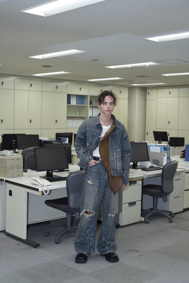 画像3: DAIRIKU/Super Damage Wide Denim Pants（Indigo）［スーパーダメージワイドデニムパンツ-24秋冬］