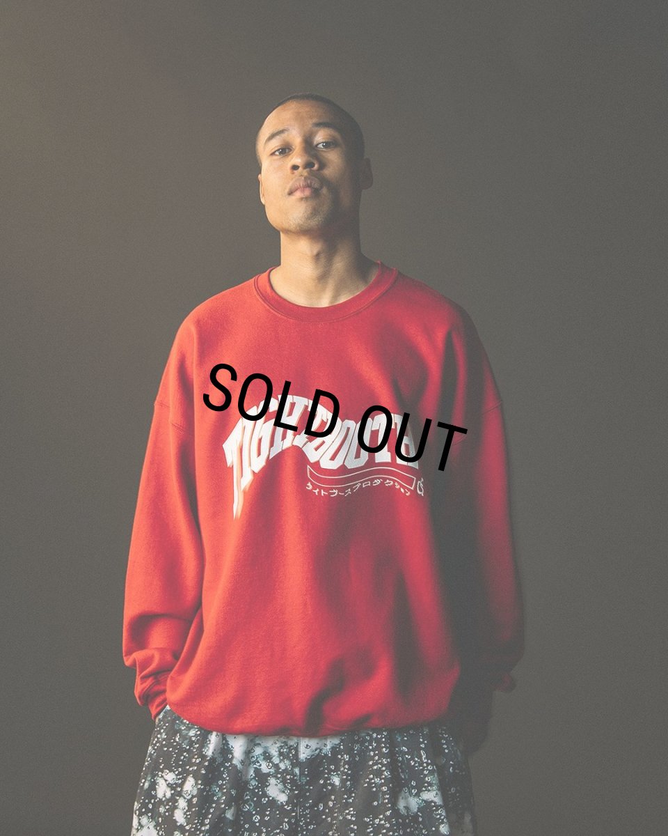 画像2: TIGHTBOOTH/ACID LOGO CREW SWEAT SHIRT（Black）［クルーネックスウェット-24秋冬］ (2)