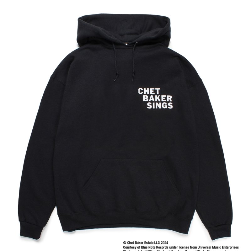 画像1: WACKO MARIA/CHET BAKER / HOODED SWEAT SHIRT（BLACK）［プルオーバーパーカー-24秋冬］