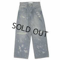 DAIRIKU/Super Damage Wide Denim Pants（Indigo）［スーパーダメージワイドデニムパンツ-24秋冬］