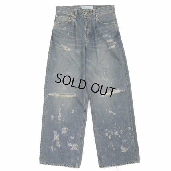 画像1: DAIRIKU/Super Damage Wide Denim Pants（Indigo）［スーパーダメージワイドデニムパンツ-24秋冬］