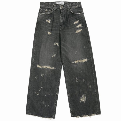 他の写真1: 【30%OFF】DAIRIKU/Super Damage Wide Denim Pants（Black）［スーパーダメージワイドデニムパンツ-24秋冬］