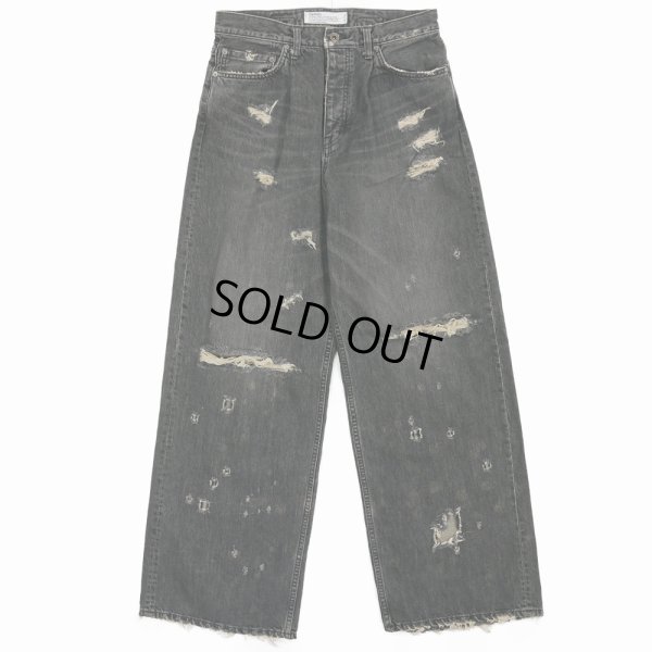 画像1: 【30%OFF】DAIRIKU/Super Damage Wide Denim Pants（Black）［スーパーダメージワイドデニムパンツ-24秋冬］