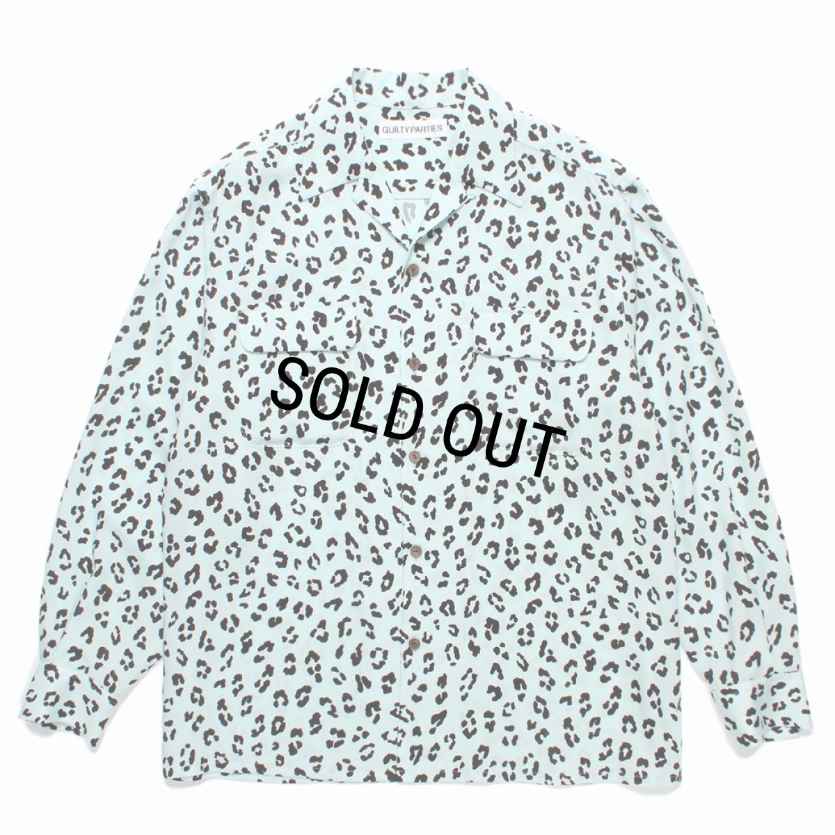 画像1: WACKO MARIA/LEOPARD HAWAIIAN SHIRT（MINT）［レオパードハワイアンシャツ-24秋冬］ (1)