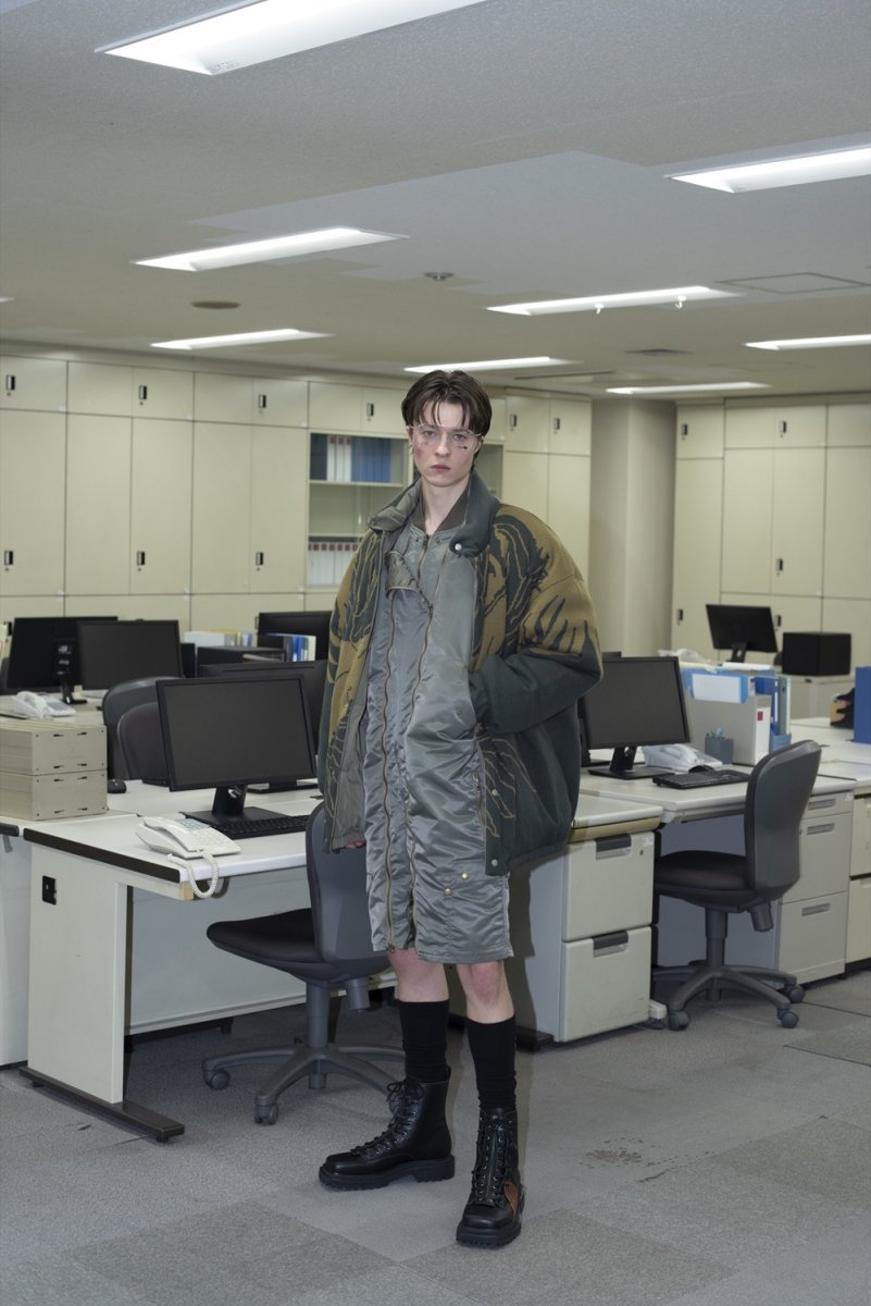 画像4: 【30%OFF】DAIRIKU/"Leopard" Knit Reversible down jacket（Khaki）［リバーシブルダウンJKT-24秋冬］ (4)