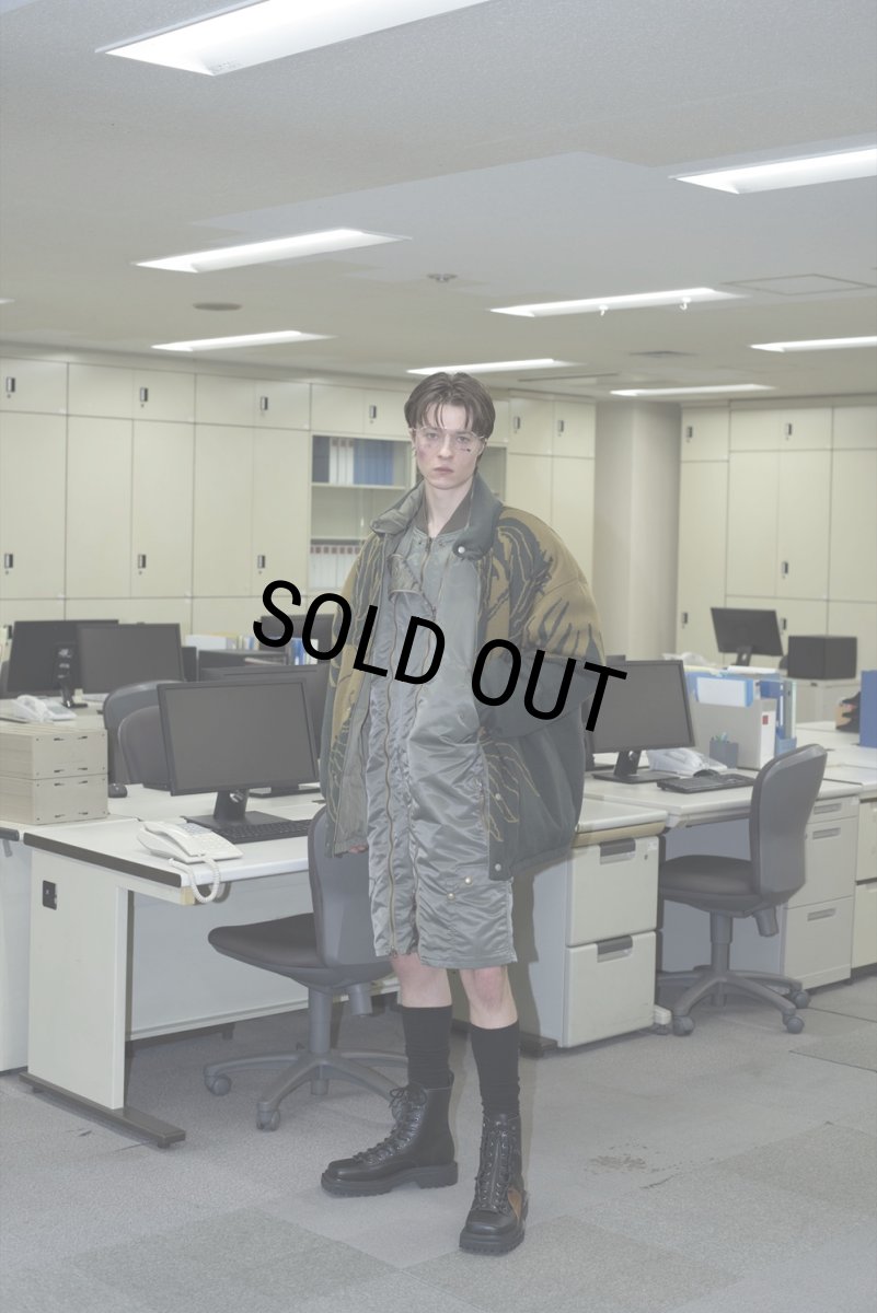 画像4: 【50%OFF】DAIRIKU/"Leopard" Knit Reversible down jacket（Khaki）［リバーシブルダウンJKT-24秋冬］ (4)