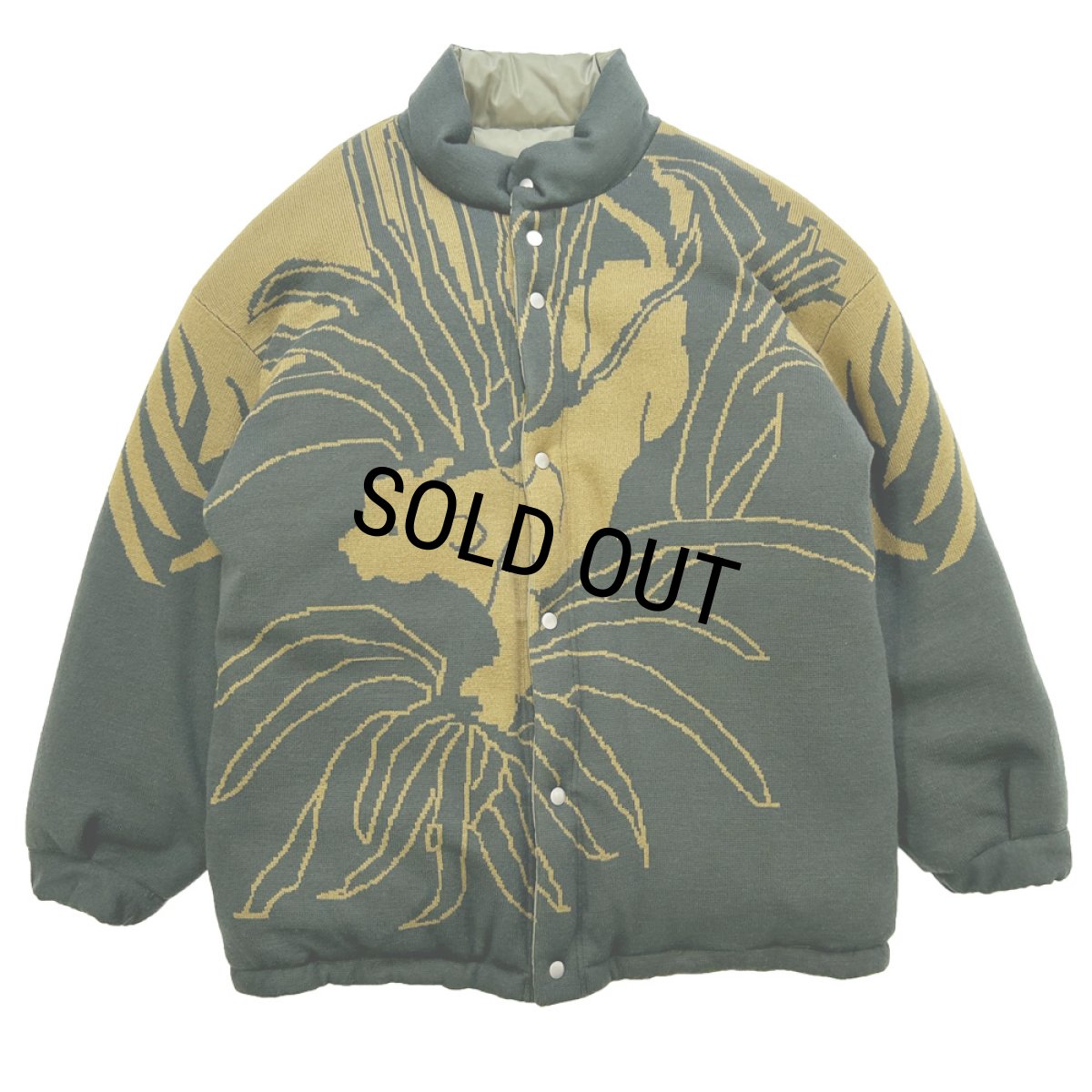 画像1: 【50%OFF】DAIRIKU/"Leopard" Knit Reversible down jacket（Khaki）［リバーシブルダウンJKT-24秋冬］ (1)