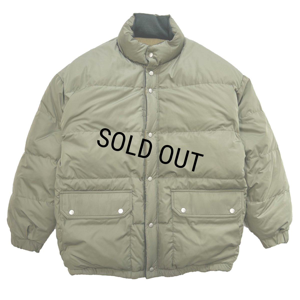 画像2: 【50%OFF】DAIRIKU/"Leopard" Knit Reversible down jacket（Khaki）［リバーシブルダウンJKT-24秋冬］ (2)