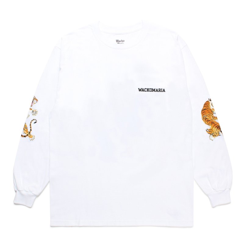 画像1: WACKO MARIA/TIM LEHI / LONG SLEEVE T-SHIRT（WHITE）［プリント長袖T-24秋冬］