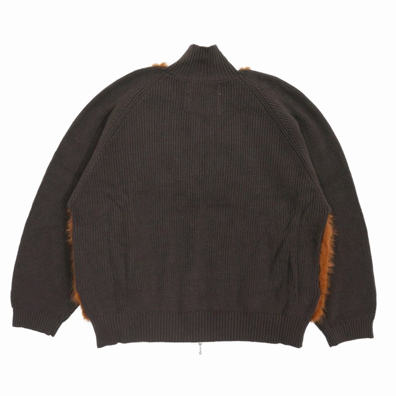 画像2: 【30%OFF】DAIRIKU/"Bear" Drivers Knit（Brown）［ドライバーズニット-24秋冬］