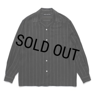 WACKO MARIA/24FW BLACK/ストライプオープンカラー シャツM WACKO MARIA/24FW BLACK/ストライプオープンカラー シャツM