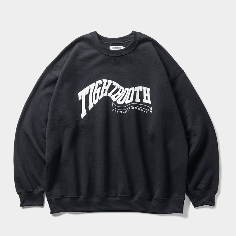 画像1: TIGHTBOOTH/ACID LOGO CREW SWEAT SHIRT（Black）［クルーネックスウェット-24秋冬］