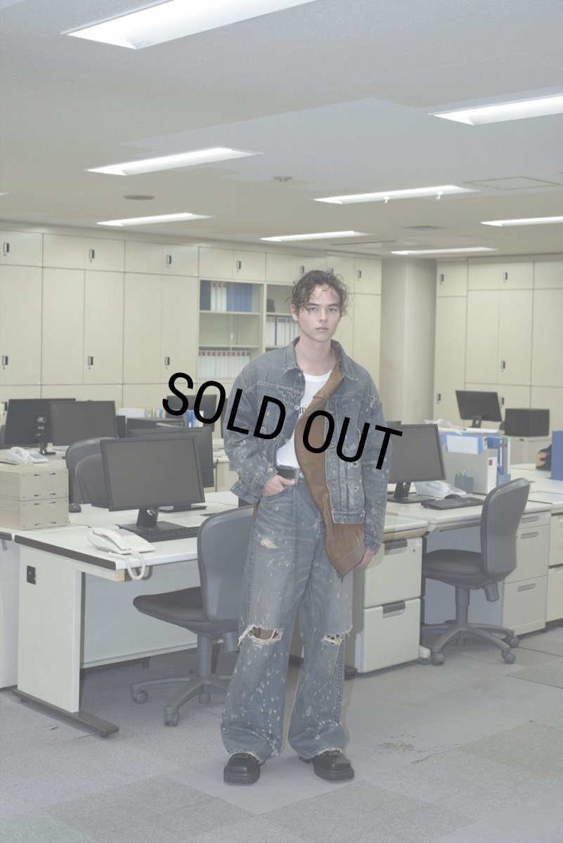 画像6: DAIRIKU/Super Damage Wide Denim Pants（Indigo）［スーパーダメージワイドデニムパンツ-24秋冬］ (6)