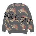 WACKO MARIA/TIM LEHI / JACQUARD KNIT SWEATER （BLACK）［ジャガードセーター-24秋冬］